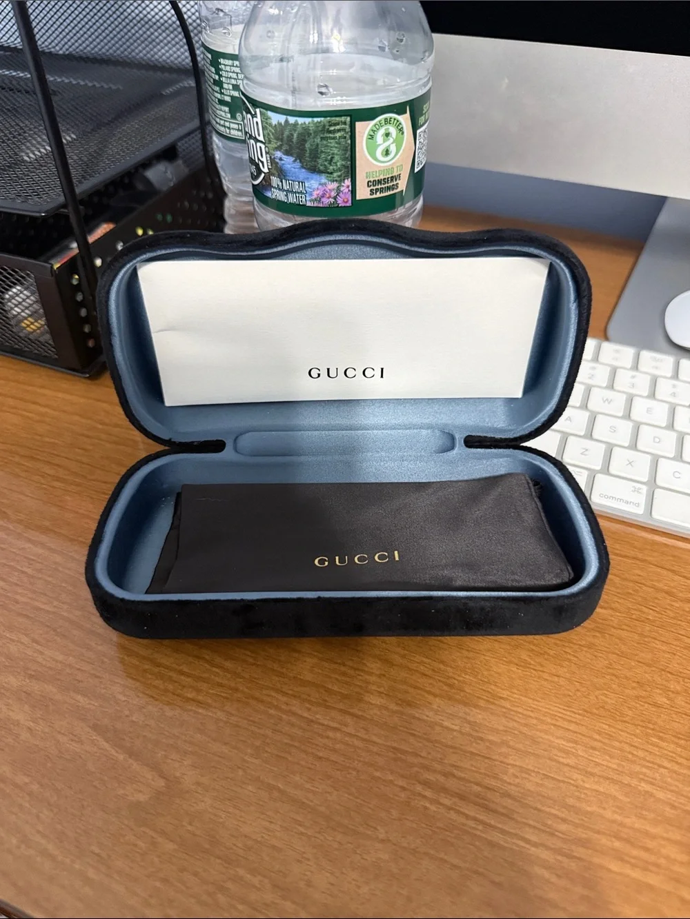 Gucci Black Sunglasses with Gold Plaque